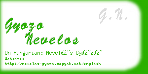 gyozo nevelos business card